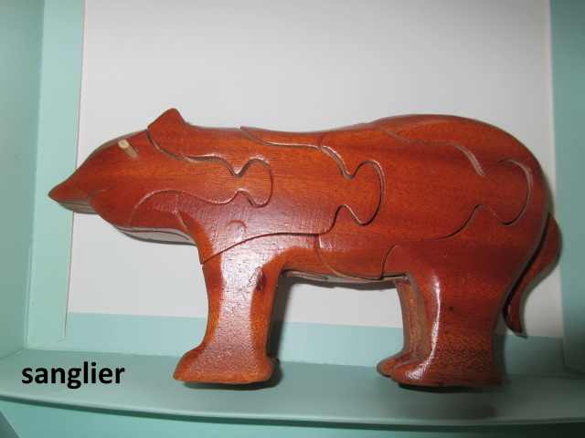 Puzzle en bois - sanglier